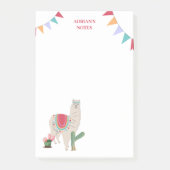 Cute Fiesta Llama & Cactus Post-it® Notes (Voorkant)
