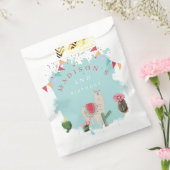 Cute Fiesta Llama en Cactus Birthday Bedankzakje (Gezegeld)