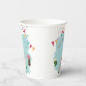 Cute Fiesta Llama en Cactus Birthday Papieren Bekers (Rechts)