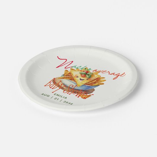 Cute Fiesta Nacho Average Baby Shower Aangepast Papieren Bordje (Gekanteld)