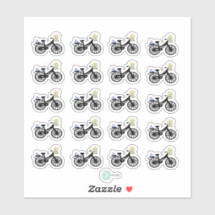 Cute fiets met cake verjaardagsherinnering planner sticker