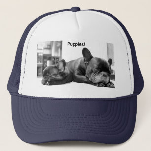 Cute Financiering Bulldog Puppies Trucker Hat Pet