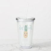 Cute Fineapple Pineapple Acryl Drinkbeker (Achterkant)