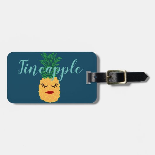 Cute Fineapple Pineapple Bagagelabel (Voorkant horizontaal)