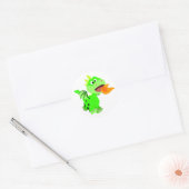 Cute Fire-Spitting Cartoon Dragon Sticker (Enveloppe)