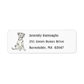 Cute Firedog Cartoon Puppy Dog Funny Dalmatian Etiket (Voorkant)