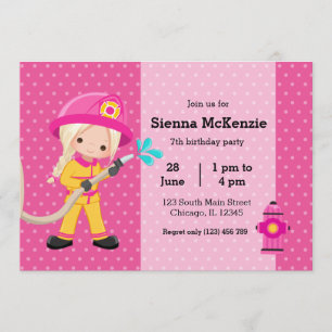 Cute Firefighter Kaart