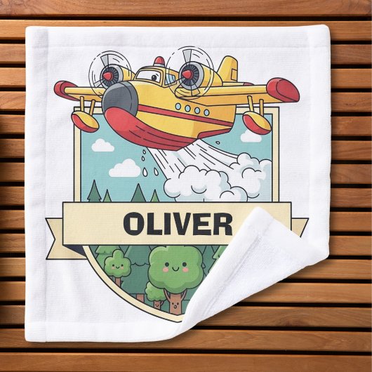 Cute Firefighting Plane Badge