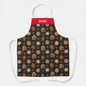 Cute First Name Gingerbrood Illustration Pattern Schort (Voorkant)
