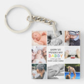 Cute First Vaderdag papa | Foto-collage-toetsenbor Sleutelhanger (voorkant)