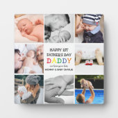 Cute First Vaderdag papa | Fotocollage Fotoplaat (Voorkant)