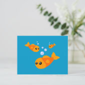 Cute Fish Briefkaart (Staand voorkant)