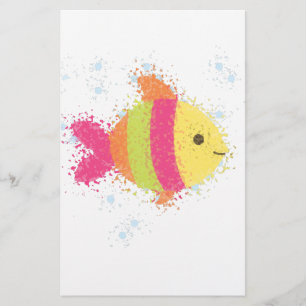 Cute Fish Cartoon Briefpapier