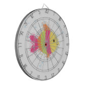 Cute Fish Cartoon Dartbord (Voorkant Links)