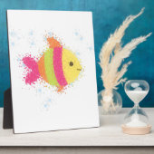 Cute Fish Cartoon Fotoplaat (Zijkant)