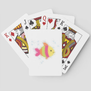 Cute Fish Cartoon Pokerkaarten