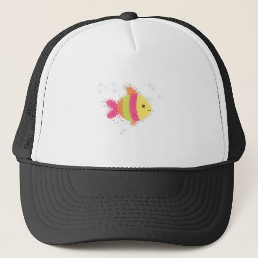 Cute Fish Cartoon Trucker Pet (Voorkant)