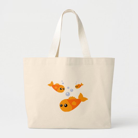 Cute Fish Grote Tote Bag (Voorkant)
