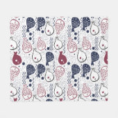 Cute Fish Motifs couvertures en toison (Devant (Horizontal))