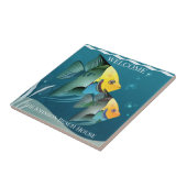 Cute Fish Ocean Beach House Ceramic Tegel Tegeltje (Zijkant)