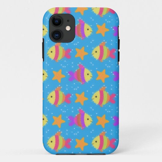 Cute Fish & Starfish Pattern Case-Mate iPhone Case (Achterkant)
