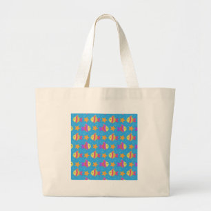 Cute Fish & Starfish Pattern Grote Tote Bag