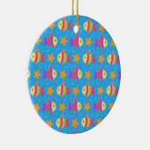 Cute Fish & Starfish Pattern Keramisch Ornament (Rechts)