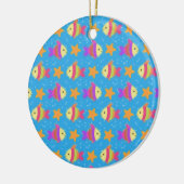 Cute Fish & Starfish Pattern Keramisch Ornament (Links)