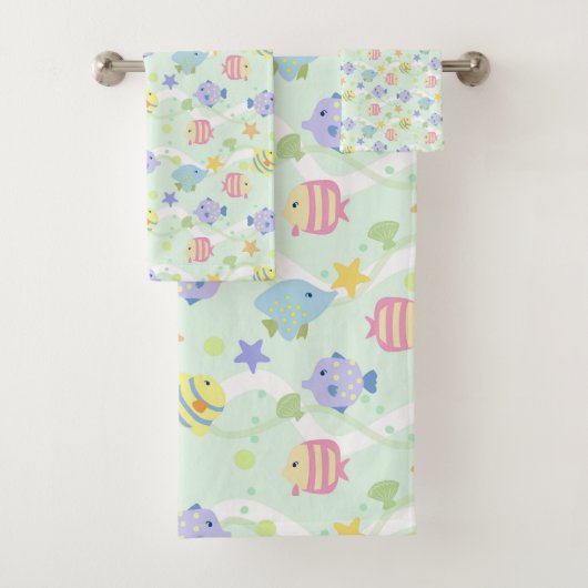 Cute Fishes Pastel Green (En situation)