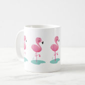 Cute Flamant rose rose Mug (Devant gauche)