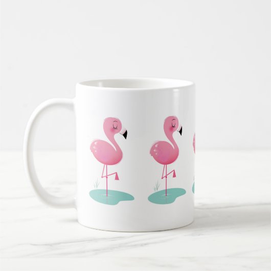 Cute Flamant rose rose Mug (Gauche)
