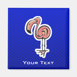 Cute Flamingo Blauw Magneet