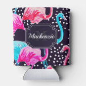 Cute Flamingo patroon Blikjeskoeler (Achterkant)