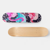 Cute Flamingo patroon Skateboard (Horizontaal)