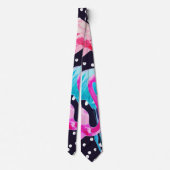 Cute Flamingo patroon Stropdas (Achterkant)