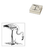Cute Flamingo Rubberstempel (Gestempeld)