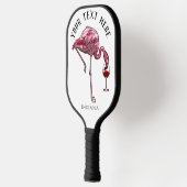 Cute Flamingo Wine Drinker Novelty Gifts Pickleball Paddle (Links)
