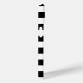 Cute Flamingos, Black, White Stripes Personalized Case-Mate iPhone Case (Achterkant / Rechts)