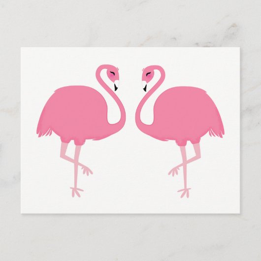 Cute Flamingos briefkaart (Voorkant)