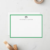 Cute Flamingos Couple Note Card Notitiekaartje (Voorkant / Achterkant in situ)