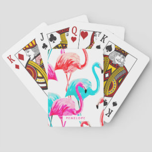 Cute Flamingos Pokerkaarten