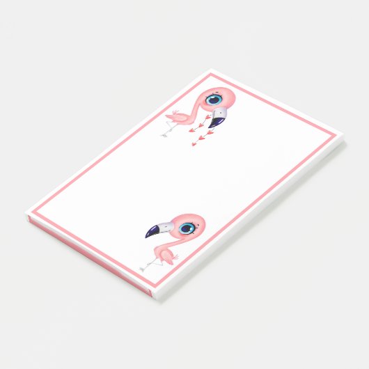 Cute Flamingos Post-it® Notes (Schuin)