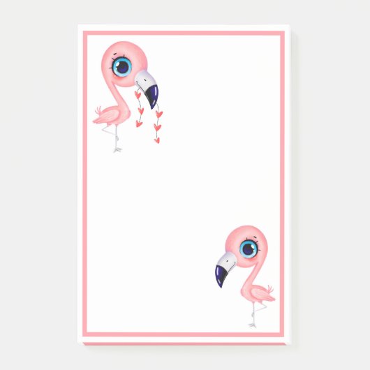 Cute Flamingos Post-it® Notes (Voorkant)