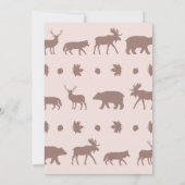 Cute Flannel Girls Camping Invitation de fête d'an (Dos)