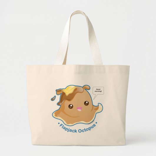 Cute Flapjack Octopus Grote Tote Bag (Voorkant)