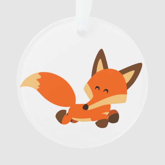 Cute Fleet Cartoon Fox Acrylornament Ornament (voorkant)