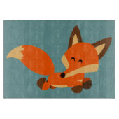 Cute Fleet Cartoon Fox Cutting Board Snijplank (Voorkant)