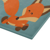 Cute Fleet Cartoon Fox Cutting Board Snijplank (Hoek)