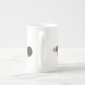 Cute Fleet Cartoon Wolf Bone China Mok (Achterkant)