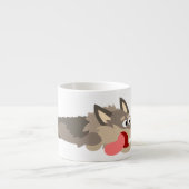 Cute Fleet Cartoon Wolf Espresso Mok (Voorkant)